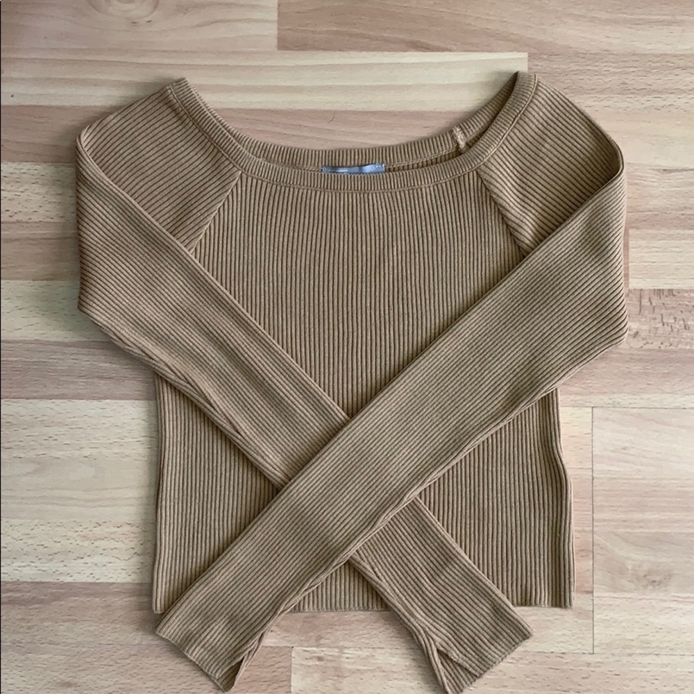 Beige long sleeve shirt